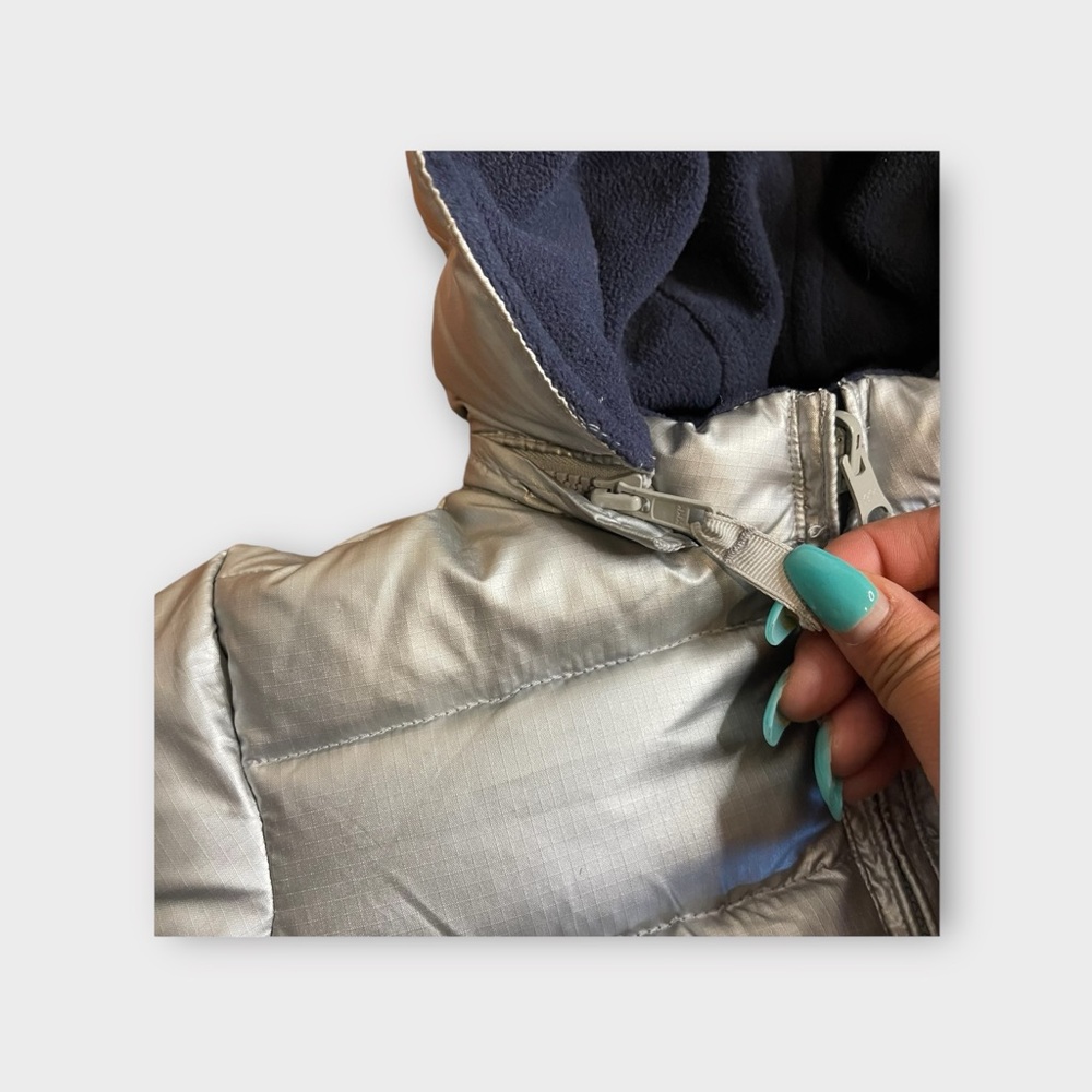 Gap Silver Reversible Puffer Jacket - Picture 2 of 6